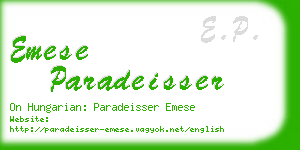 emese paradeisser business card